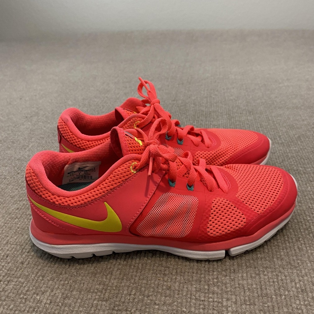 Nike Flex Shoes Womens‎ Size 6.5 Pink Mesh Running Cushioned 642767-603 Sneakers
